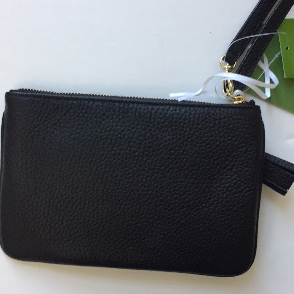 NWT Kate Spade Wristlet Black Leather Wallet - Picture 2 of 6
